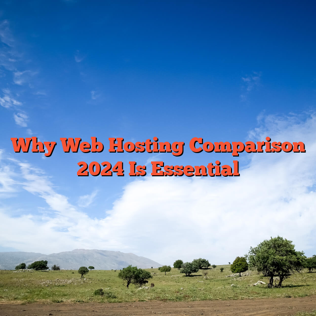 Why Web Hosting Comparison 2024 Is Essential